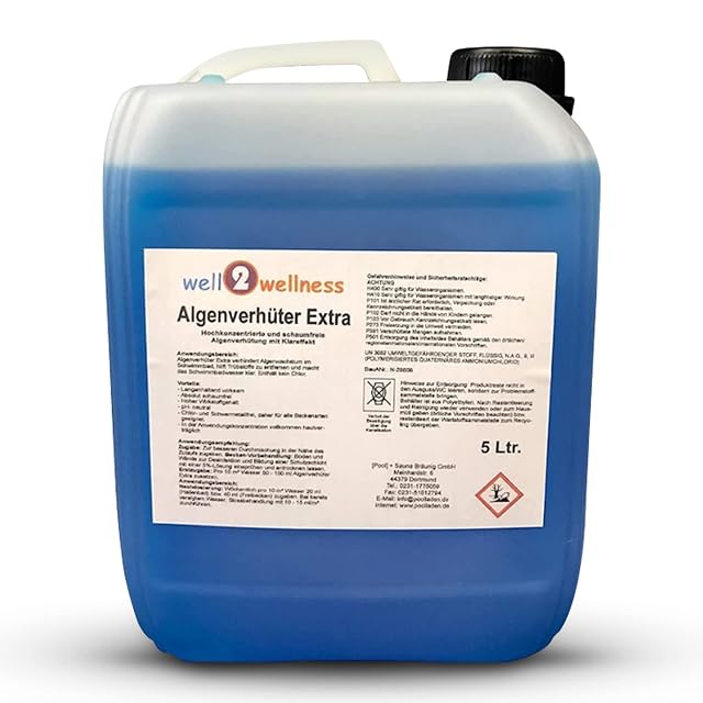 well2wellness Algenvernichter Extra, ein hoch konzentriertes metallfreies Fünf-Liter-Algizid