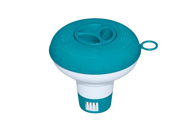 Bestway schwimmender Chemikalienspender von 12,5 Zentimetern Durchmesser mit verstellbarem Öffnungsring