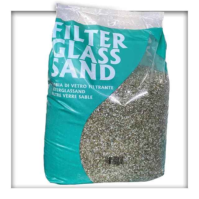Zwanzig-Kilogramm-Sack Kieskönig-Beckenfilterglas, Körnung 0,4 bis 1,6 Millimeter