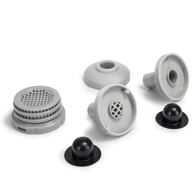 Graue Intex Anschlussgarnitur Ø 32 mm für den Einlauf der Wasserumwälzung