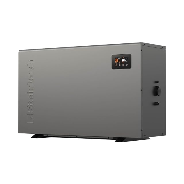 STEINBACH-Silent-7-Inverter-Poolwärmepumpe mit Touchdisplay und Status-LED