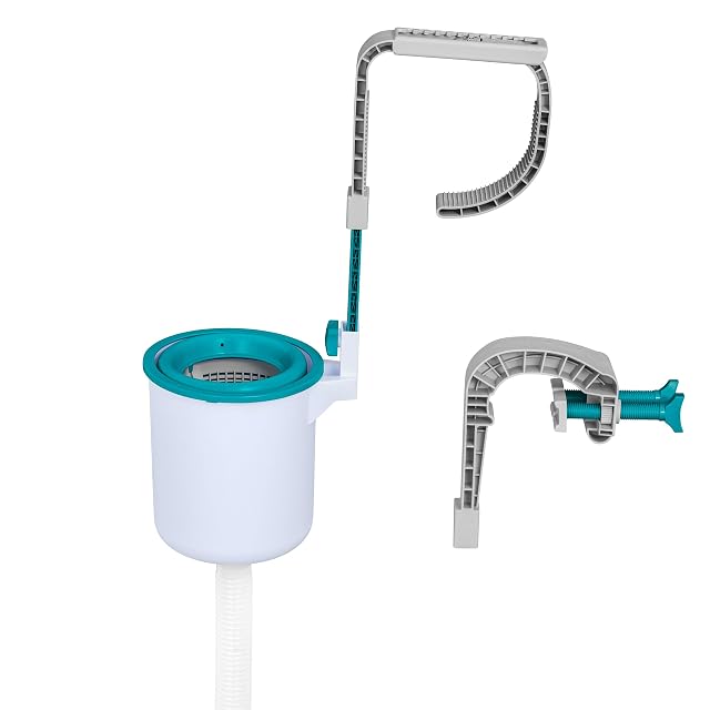 Bestway Flowclear Einhänge-Oberflächenskimmer, über die Wand eines Frame-Pools geklemmt