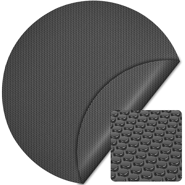 Schwarze Wiltec Solarabdeckung mit 400 Mikrometern für ein rundes Becken von 3,6 Metern