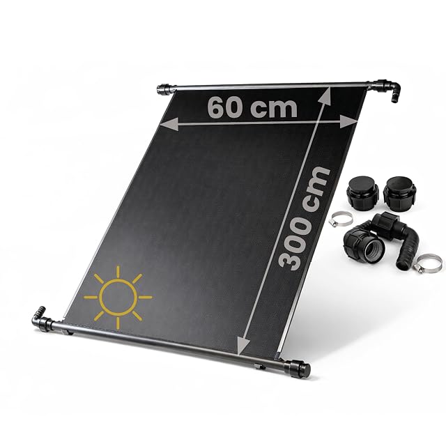 HAF Solarkollektor von 300 mal 60 Zentimetern mit Steckwinkeln