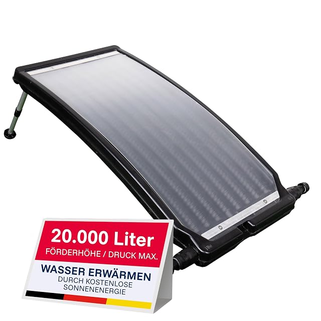T.I.P. SPH 10000 S Solar-Poolheizung auf einem UV-beständigen Rahmen mit verstellbaren Füßen