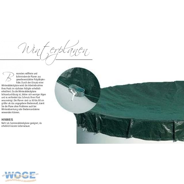 Runde Trendpool Winterabdeckplane für Becken von 600 Zentimetern Durchmesser
